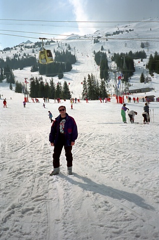 Andrew, happier without two planks strapped to his feet