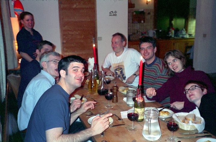 Chalet La Carolin's happy residents, with host Vicky in attendance