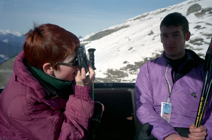 Andrew G's innocent expression belies the fact he's glued the camera to Edel's forehead